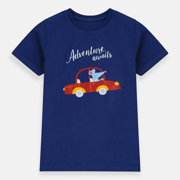 B.X Adventure Awaits Navy Blue Tshirt 4825