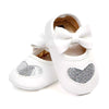 Valen White Pumps with Silver Heart 2103