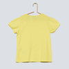KB Front Lace Style Sleeves Lemon Yellow Top 4450