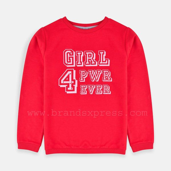 BS Girls 4 Pwr Red Sweat And Grey Trouser Tracksuit 3173