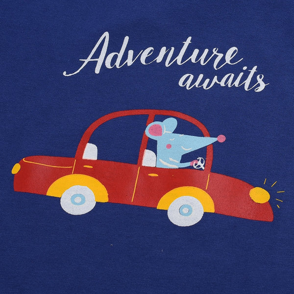 B.X Adventure Awaits Navy Blue Tshirt 4825