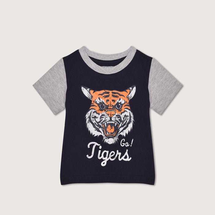 Go Tiger Raglan Sleeves Navy Blue TShirt 358