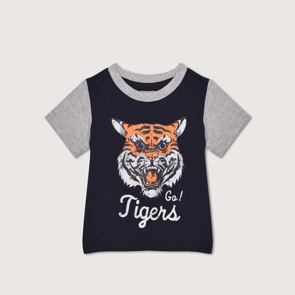 Go Tiger Raglan Sleeves Navy Blue TShirt 358