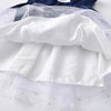 VKT Aplic Stars White And Navy Blue Moon And Star Frock 8718