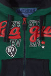 L&S Best League Zipper Hoodie Green