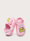 Fashion Side Print Dinosaurs Pink Clogs 9383