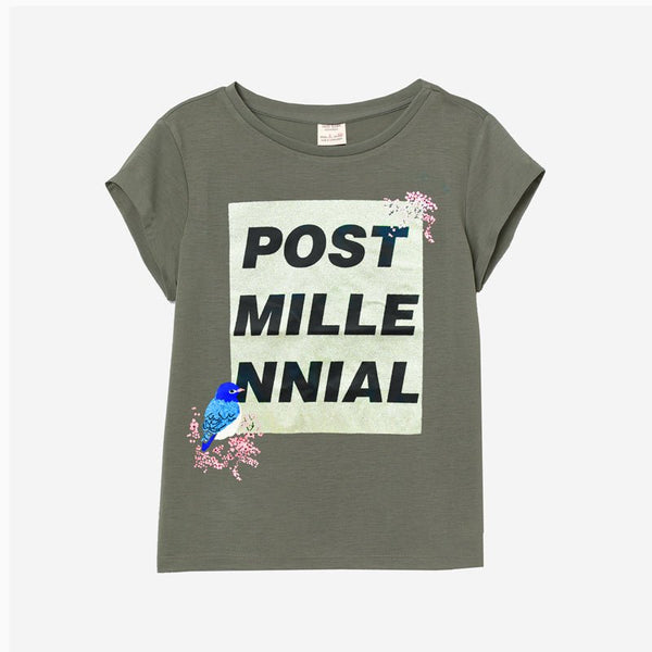ZR Glitter Post Millennial Dark Grey Top