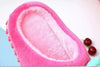 Green Bow White Face Warm Pink Winter Slippers 8324