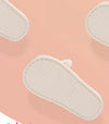 CM Aplic Bunny Face Elastic Grip Peach Warm Slippers 8153