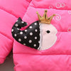 Aplic Crown Fish Pink Puffer Jacket 8278