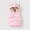 NU Inner Fur Baby Pink Sleeveless Puffer Jacket 8234
