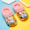 NHS Super Style Cartoon Print Pink Warm Slippers 10652