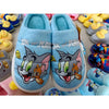 CN Tom & Jerry Friends Face Light Blue Warm Slippers 10619