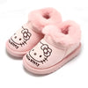 TY Hello Kity Embroided Pipping Light Pink Warm Slippers 10647
