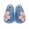 Magic Prewalker Pink Flower Denim Blue Soft Bottom Sandals 11066