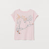 Hulla Girls Glitter Unicorn Pink T shirts 9741