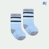 In Extenso Thin Grey Lines With Blue 2 Pairs Baby Socks 10284