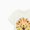 ZR Lion Face Print OFF-White T Shirt