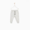 ZR plush jogger trouser with knee patch light Grey