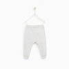 ZR plush jogger trouser with knee patch light Grey