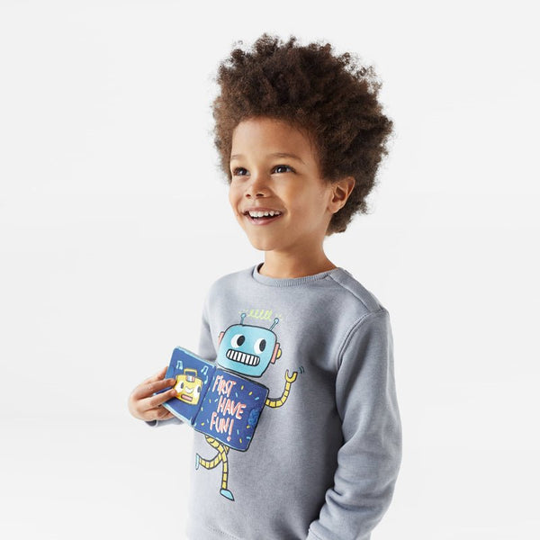 ZR Applique Robot Sweatshirt 508