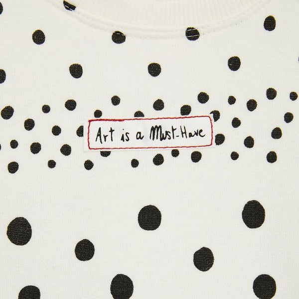 ZR Black Doted White Sweatshirt 380