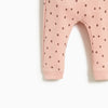 ZR Pink Legging With Grey Dots