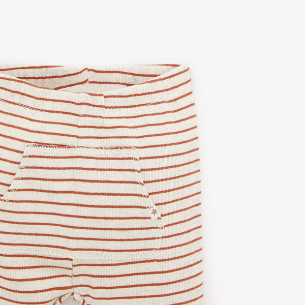 ZR Camel And White Stripe Star Kangaroo Pocket Legging 377