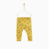 ZR Yellow And Black Printed Legging 10688