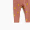 ZR Coral Pink Legging With Blue And Yellow Dots 10687