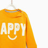 ZR Kids Yellow Happy Sweatshirt