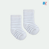 In Extenso Thin Grey Lines With Blue 2 Pairs Baby Socks 10284