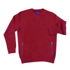 SPF Red Sweat Shirt With Zipper Pockets 453
