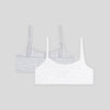 MNPRX Lace Style Star White With Grey Brallete 2 Pc Pack 11078