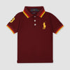 Big Yellow Pony Burgundy Polo 2324