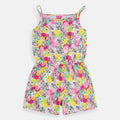 K&K Birds Jungle Multi Color Sleeveless Jump Suit 4648