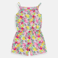 K&K Birds Jungle Multi Color Sleeveless Jump Suit 4648