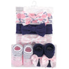 HDSN Baby Socks & Headband Blue & Pink 5 Piece Set 7937