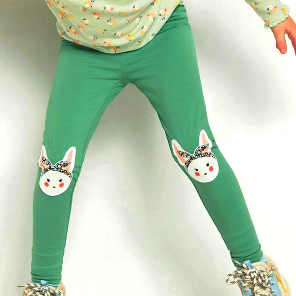 B.X Knee Printed Bunny Dark Mist Legging 7399