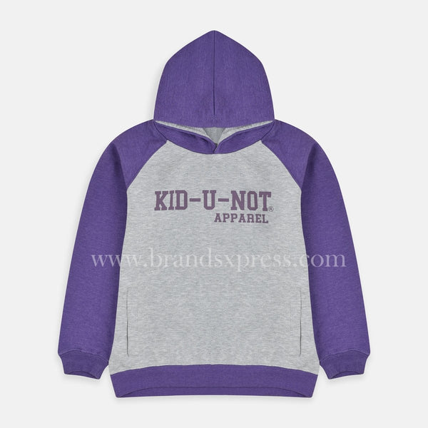KID-U-NOT APPAREL Grey And Purple Hoodie 2899