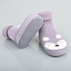 Heart Fox Grey Comfortable Socks Booties 7648