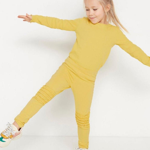 LDX Yellow Knee Frill Plated Legging 2288