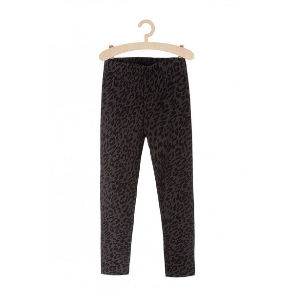 LS Leopard Print Dark Grey Legging 4332