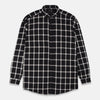 ZR Men Black Slimfit Check Shirt 987