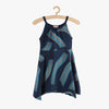 LS Geometric Pattern Navy Blue Summer Dress 3530
