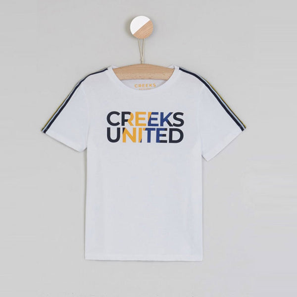 CRK Shoulder Stripe White Tshirt 1464