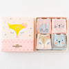 Caramella Cute Kitty Pink & Beige 4 Socks Box 3237