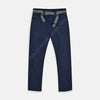 OV Yellow & Blue Belt Dark Blue Cotton Pant 3201