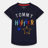 TH Glitter Tommy Reversible Sequence Blue Top 5010