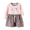 51015 Cat Paw Pink & Grey Frock 3471